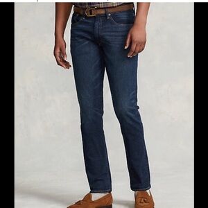 Polo Ralph Lauren Varrick slim straight jeans med dark wash 34 waist 32 inseam